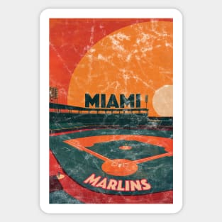 Midcentury Miami Marlins Stadium Sticker